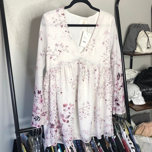 𝅺The Jetset Diaries Flora Patchwork Mini Babydoll Dress - Picture 3 of 10